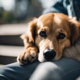 Cute dog resting on sofa, showcasing comfort and relaxation, perfect for pet care and dog lover content.