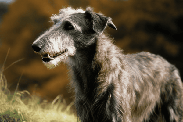Cute Gray Terrier dog outdoor.