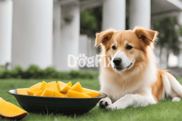 Dog-friendly mango for dogs, healthy and tasty pet treat, natural dog food.