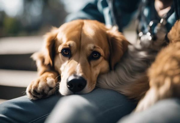 Cute dog resting on sofa, showcasing comfort and relaxation, perfect for pet care and dog lover content.