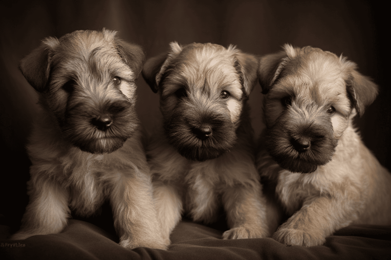 Three fluffy Dachshund puppies in a cozy setting, perfect for dog care and puppy adoption.