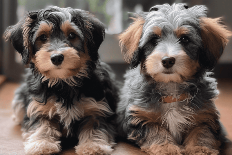 2. Adorable Dachshund puppies with fluffy fur and expressive eyes, perfect for dog lovers and pet care topics.