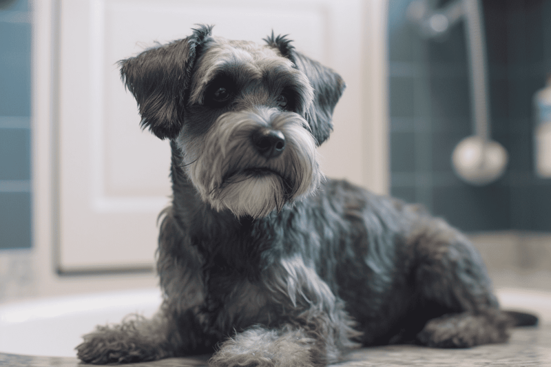 Adorable Schnauzer puppy, perfect for pet lovers looking for a friendly, loyal companion.