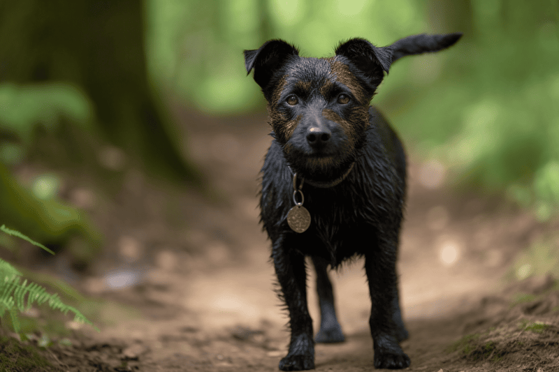 Dog training in forests.