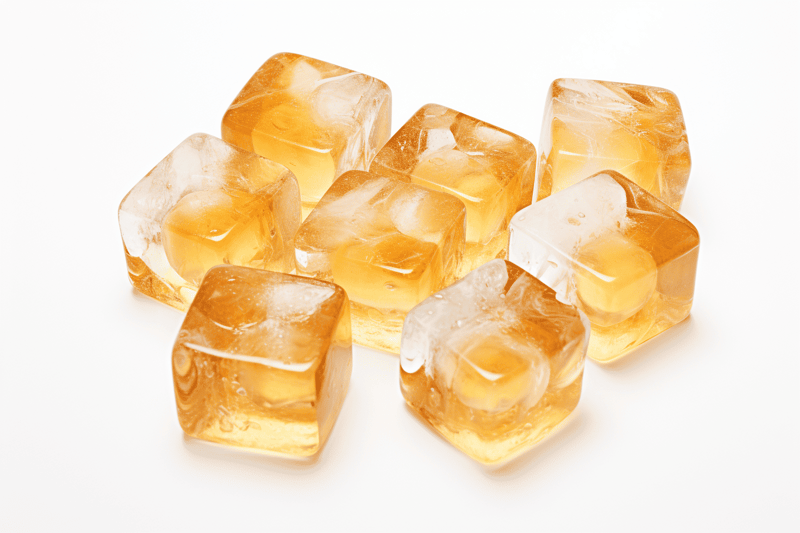 Ice cubes to keep dogs cool and hydrated during hot weather.