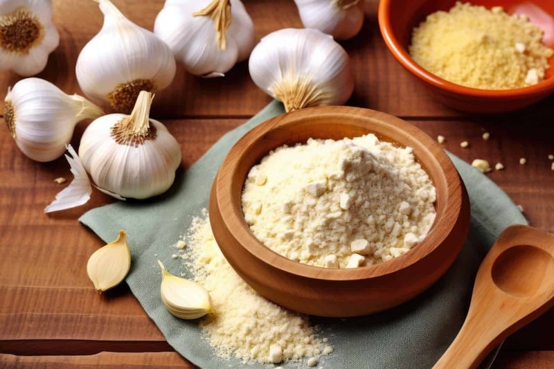 Savory garlic powder suitable for dog nutrition, health benefits, and homemade dog food recipes.