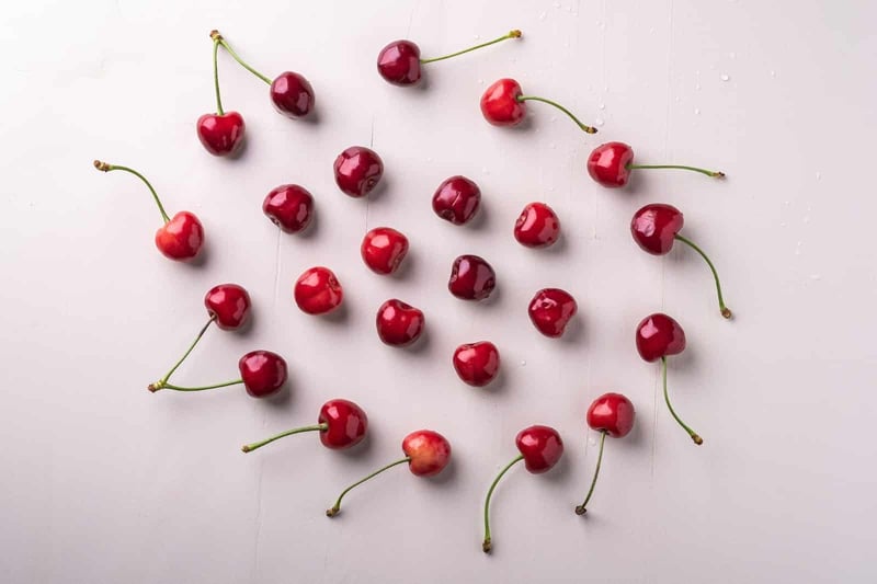 Fresh cherries ideal for natural dog treats and snacks.