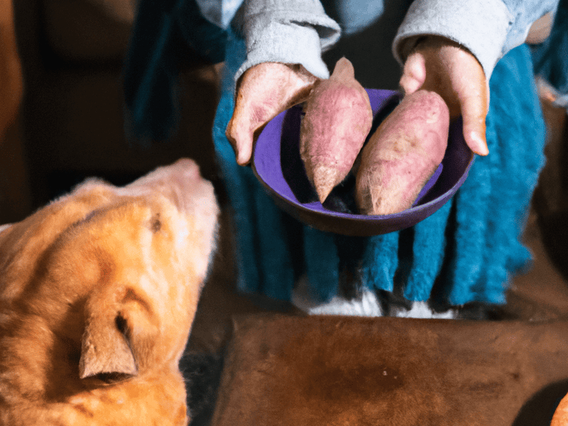 Healthy dog treats made with sweet potatoes for pet wellness.