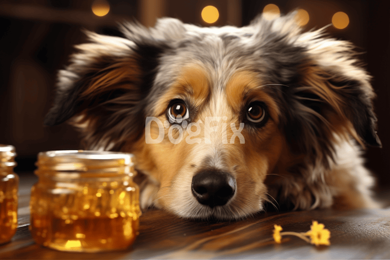 Dog supplement bottles close-up.