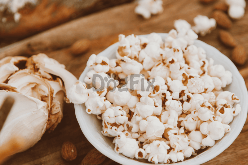 Delicious, healthy popcorn and almonds for dog treat recipes, ideal for pet nutrition and pet treat ideas.