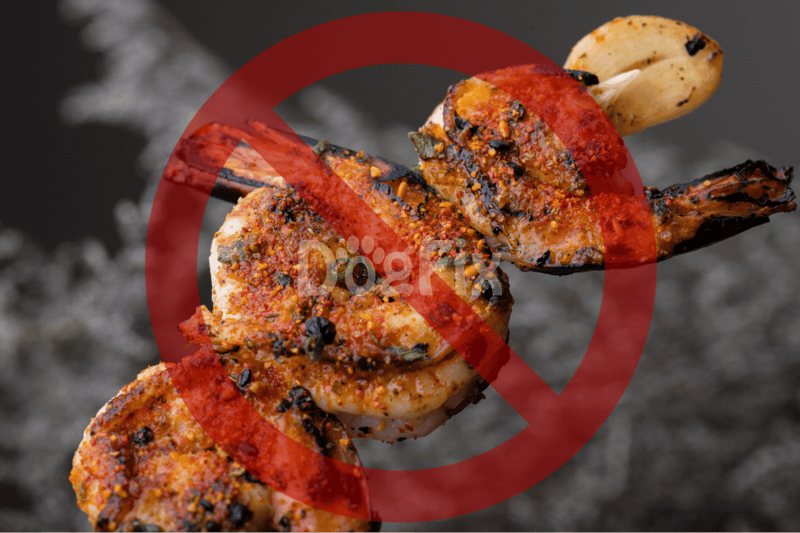 No cross-contamination, safe seafood prepared without harmful ingredients.