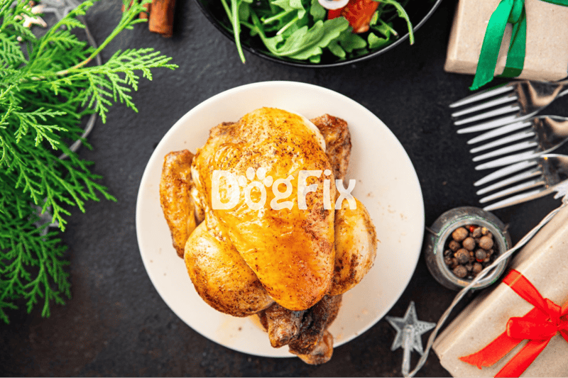 Delicious roasted chicken garnish for holiday dinner.