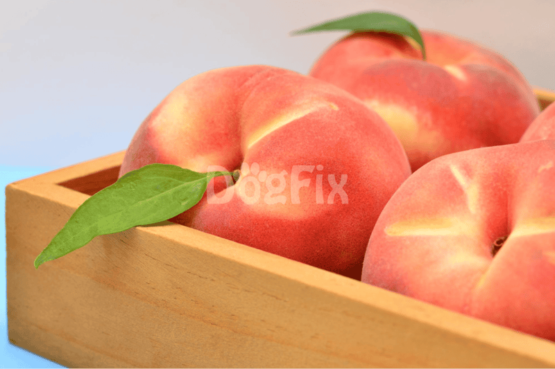 Fresh peaches in a wooden basket, perfect for healthy fruit lovers and nutritious snacks.
