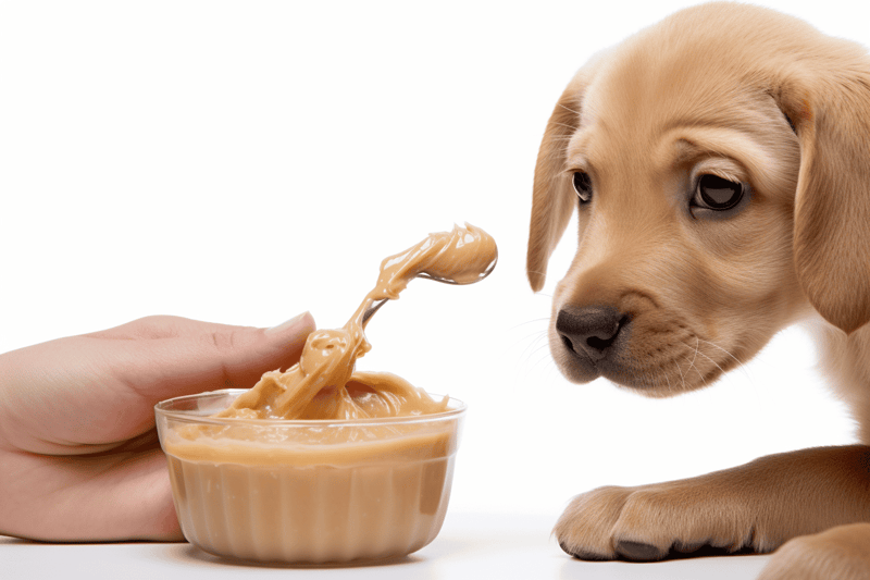 Alt: Puppy animal food treat in a bowl, dog snack, pet training treat, tasty and healthy.