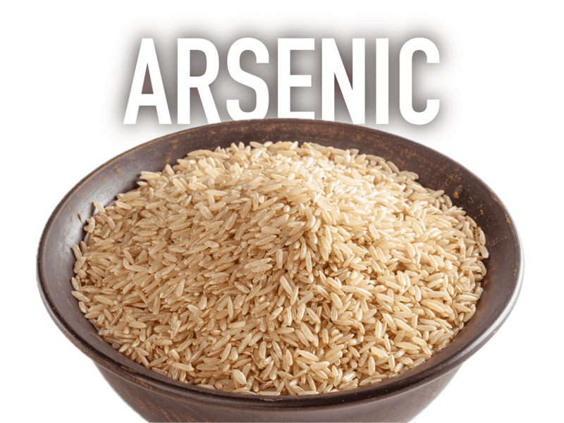 Warning about arsenic in rice affecting health and safety.