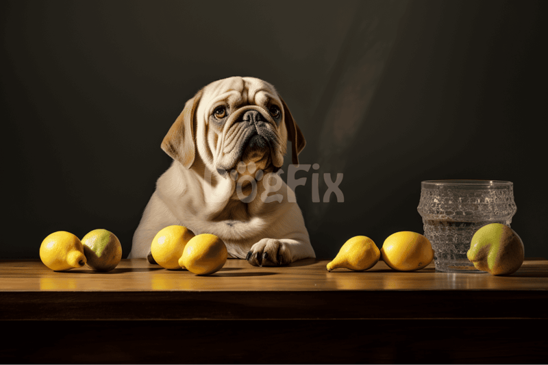 Dog lying on dry grass playing with a toy dog fetch or chew toy.