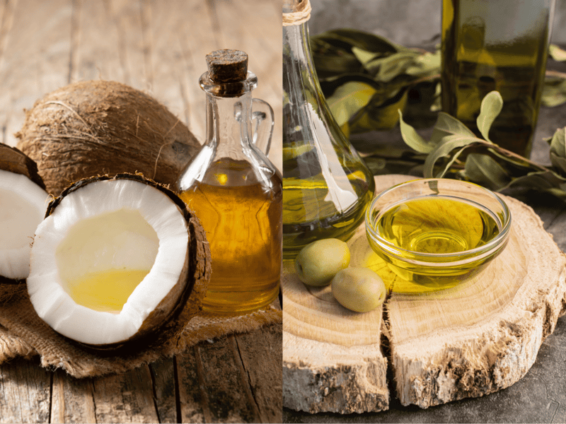 Healthy oils for dogs to improve coat, skin, and overall wellness.