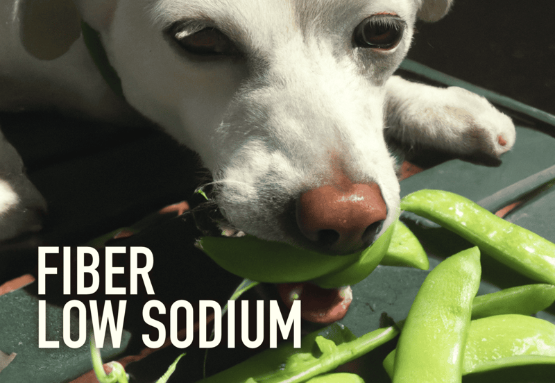 High-fiber, low-sodium dog food for healthier digestion.