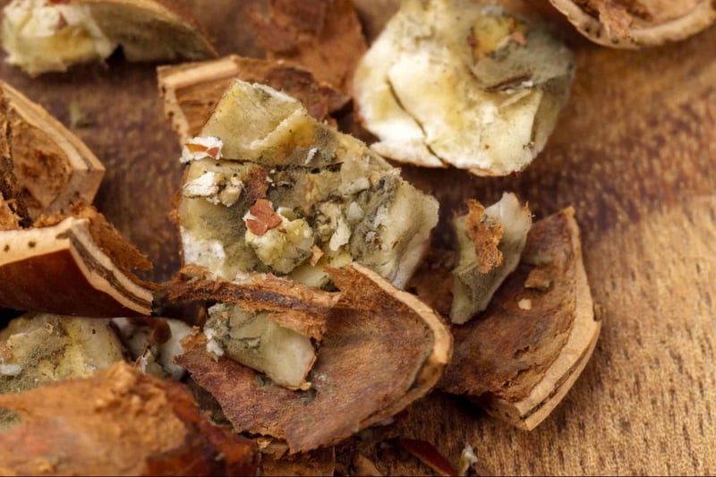 Close-up of dried rose petals showcasing their texture and natural color. Perfect for floral decor and crafts.