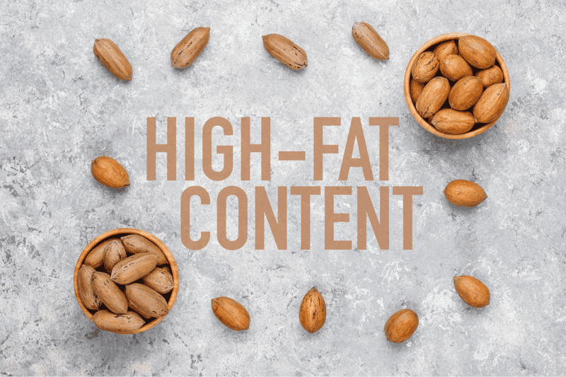 Nuts and seeds high in fat, posing health risks for dogs.