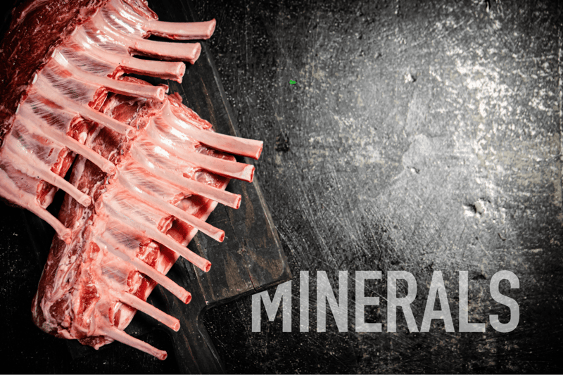 Close-up of raw meat ribs placed on a dark surface for dog treats and pet nutrition.