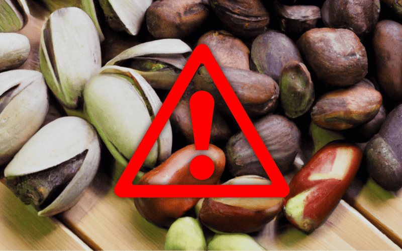 Nuts pose choking risk to dogs, avoid feeding them to your pets.