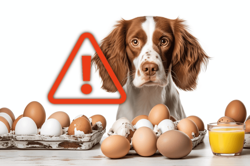 Safe cooking tips for dog owners about eggs and potential hazards.