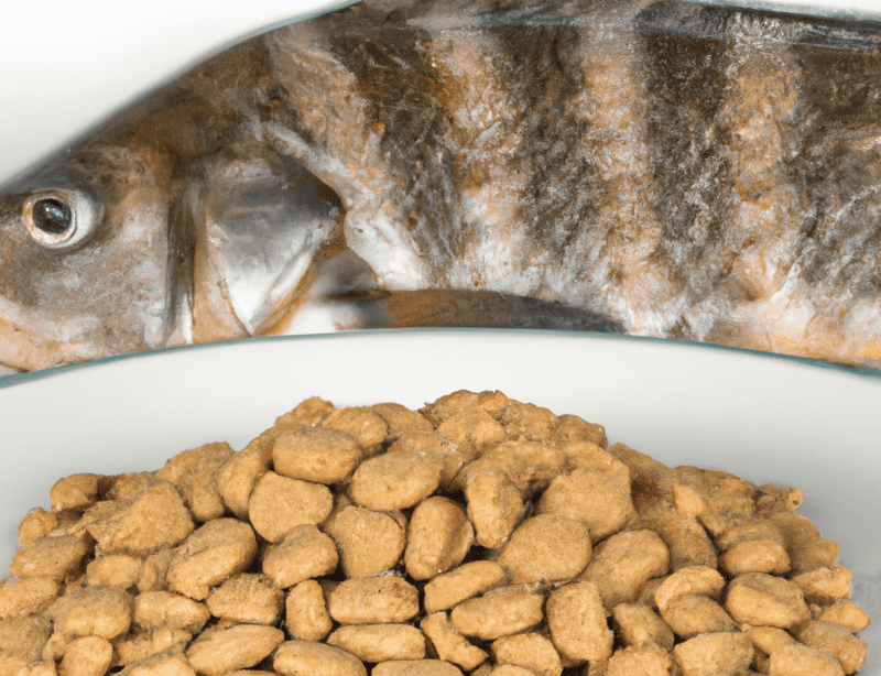 High-quality dry fish food for dogs, rich in nutrients and protein. Ideal for healthy digestion and shiny coat.