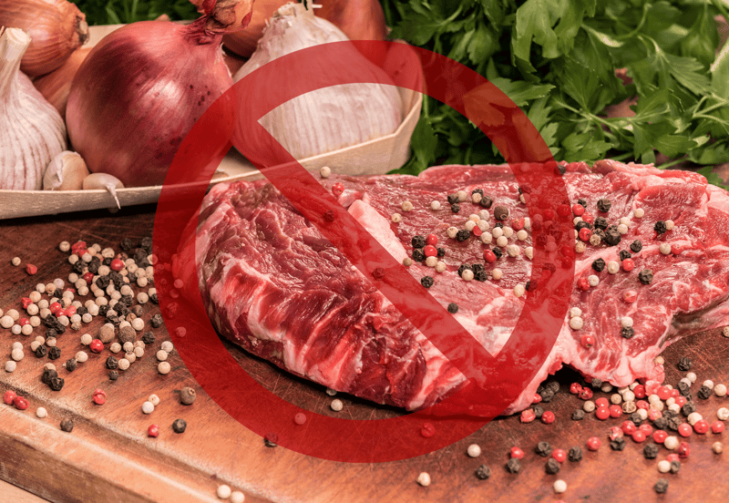 High-quality meat and spices for dog food.