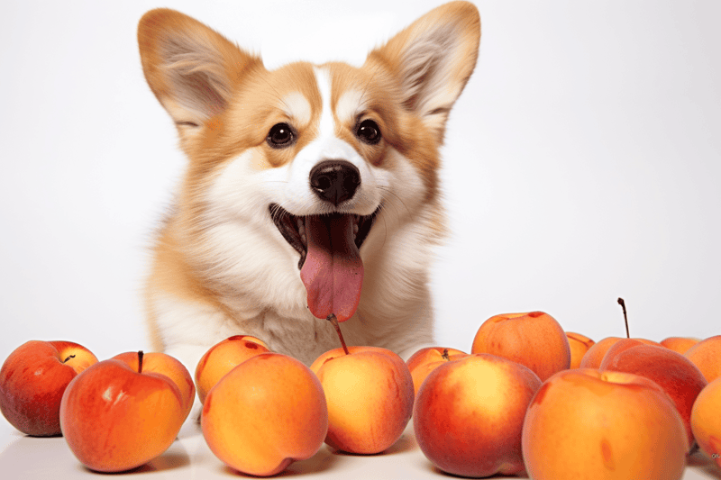 Dog and Apples.