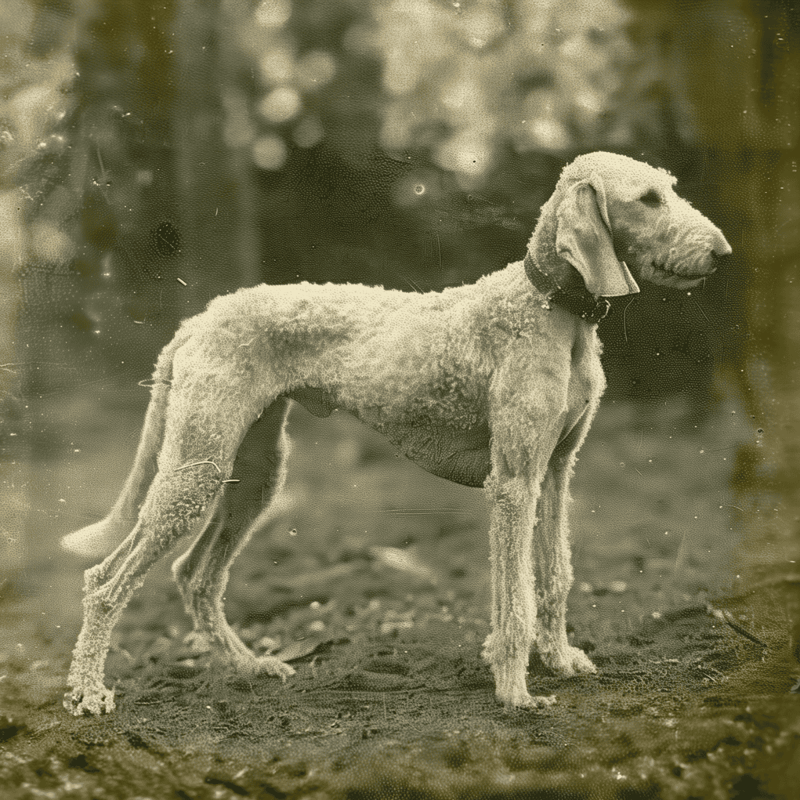 Dog with a trainer, outdoor training session in progress.