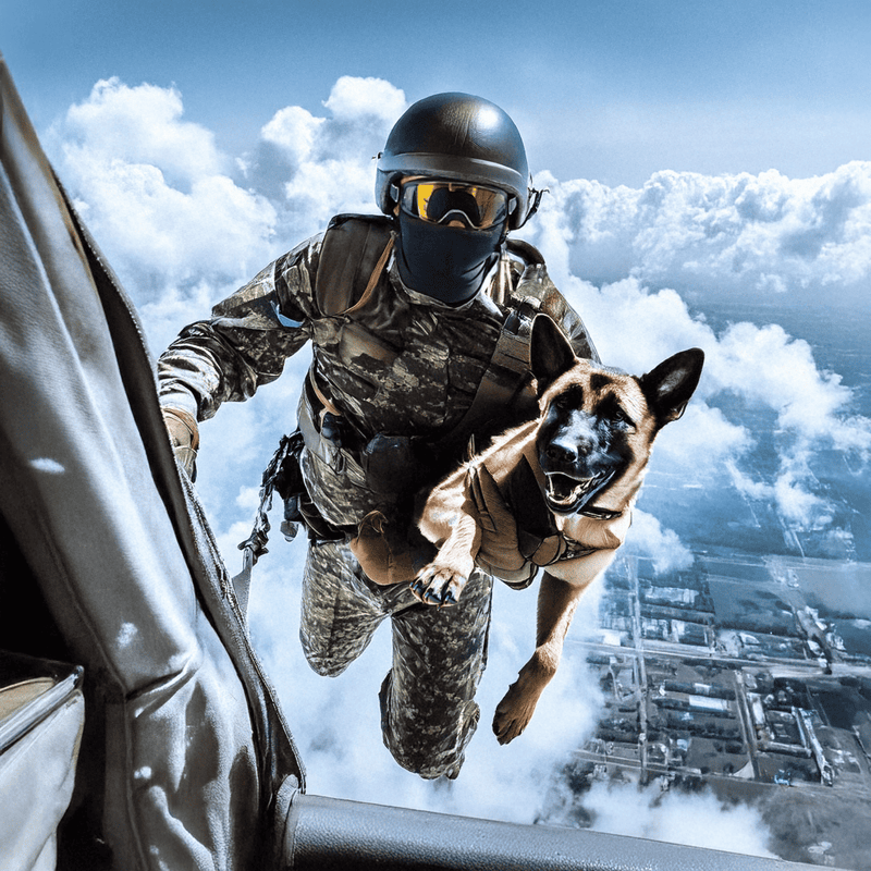 Belgian Malinois Skydive