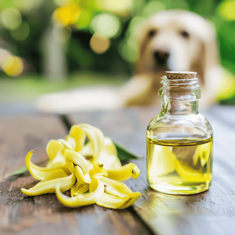 Natural essential oil to promote canine health and wellness. Safe, vet-approved, and effective for dogs.
