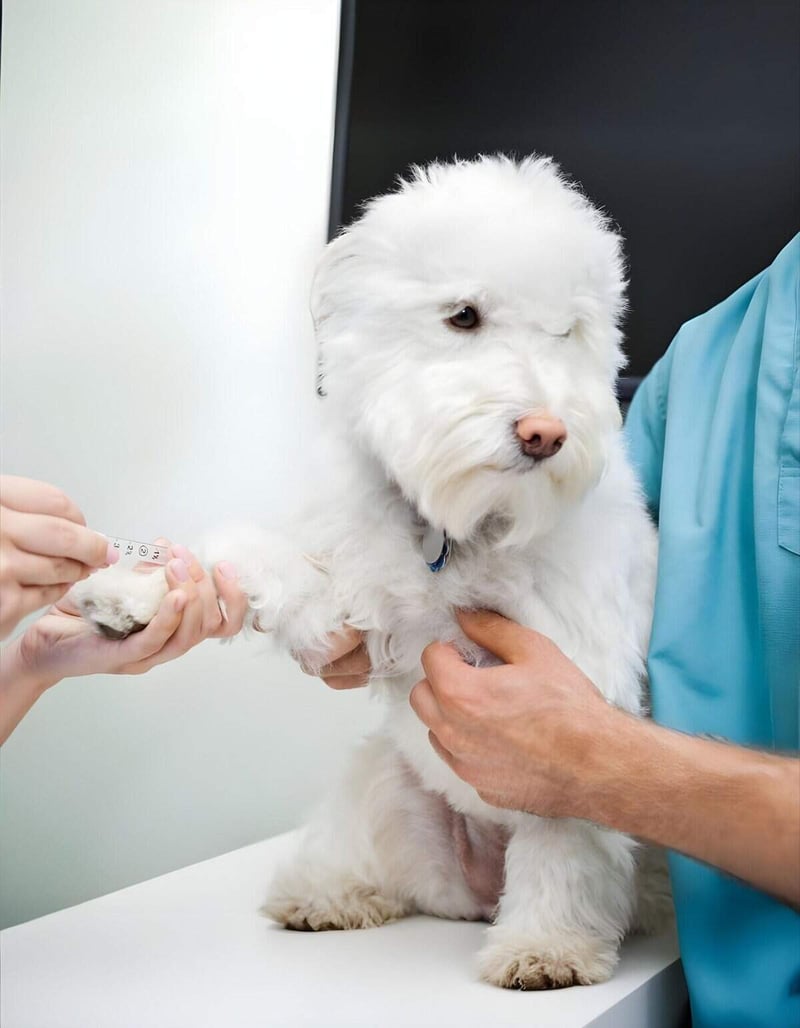 Dog vaccination, veterinary care, pet health, puppy immunization, wellness check.