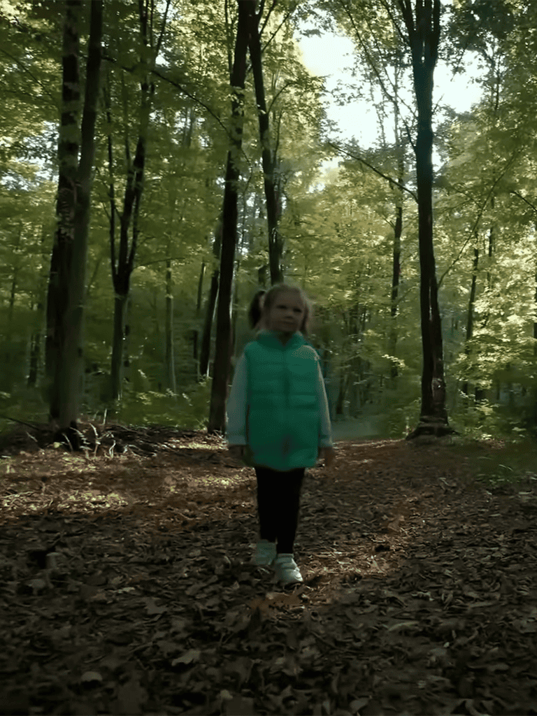 Dog friendly hiking trail in the woods.