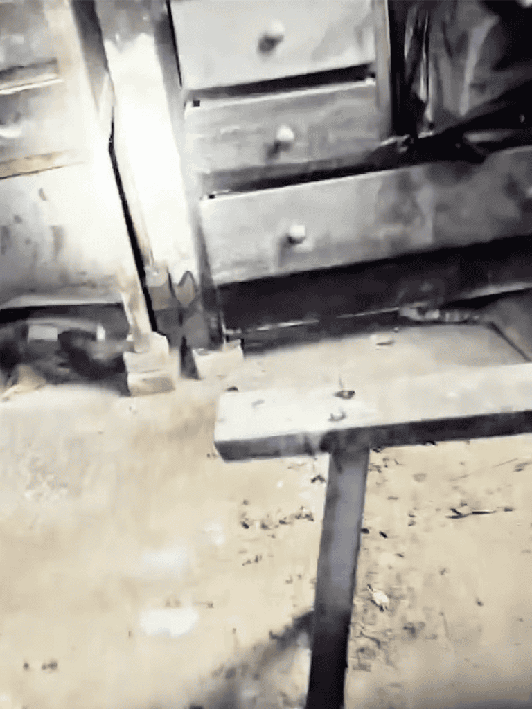 Rustic wooden dog bed perfect for small to medium dogs, handcrafted for durability and comfort.