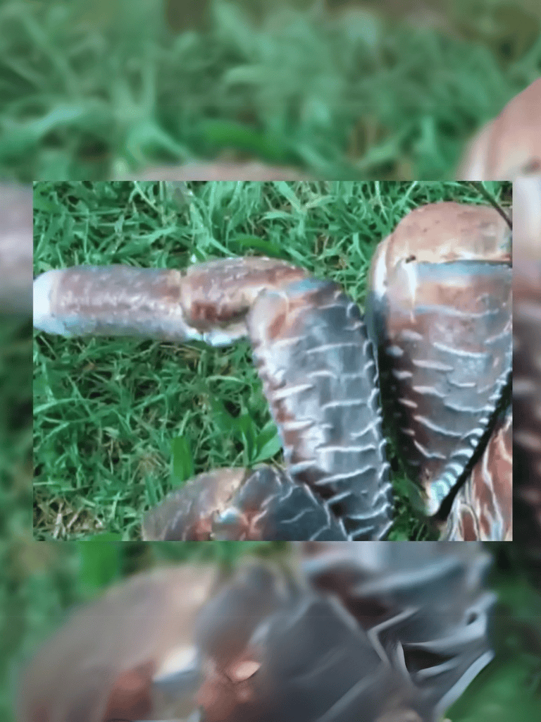 Close-up of a fungal growth on tree bark in a grassy outdoor environment.