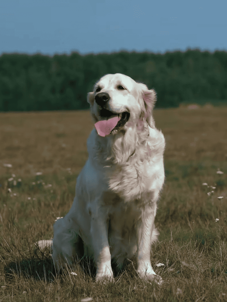 Dog playing outdoors in grass, happy and joyful, sunny day, friendly, loyal, pet care, dog grooming, dog training.