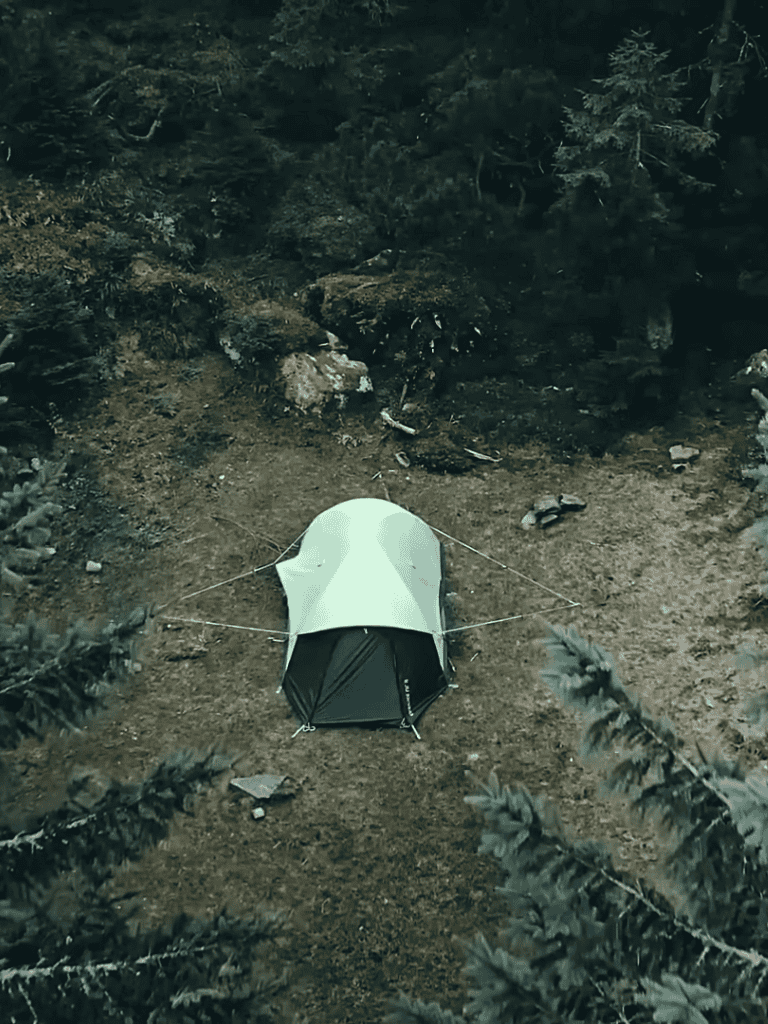 Durable outdoor tent for camping, perfect for wilderness trips and nature exploration.